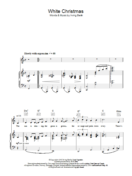 Produktgalerie: Seite 1 von 1 White Christmas, Irving Berlin, Gesang, Gitarre, Klavier