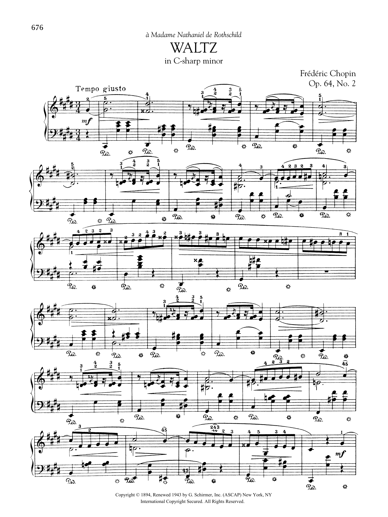 Product gallery: Page 1 of 1 Waltz in C-sharp Minor, Op. 64, No. 2, Frédéric Chopin