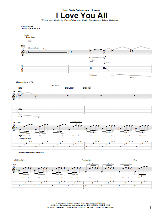 Produktgalerie: Seite 1 von 1 I Love You All, Ozzy Osbourne, Gitarre