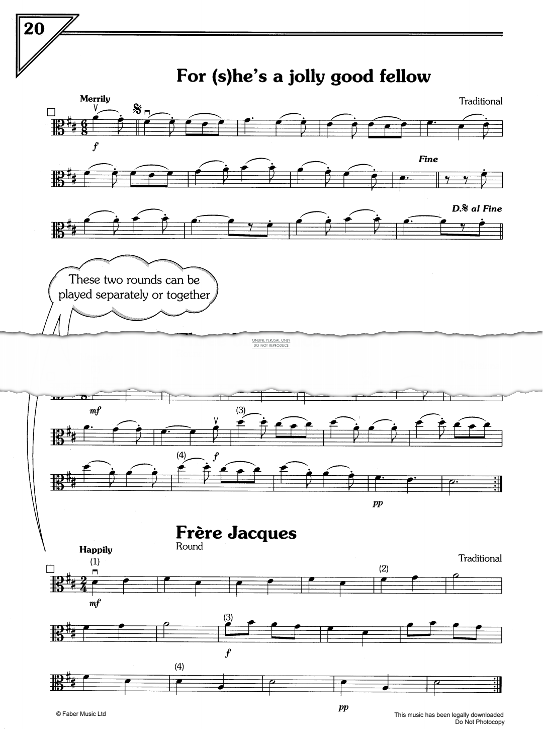 Product gallery: Page 1 of 1 For (S)he's A Jolly Good Fellow/Three Blind Mice/Frere Jacques, Traditional
