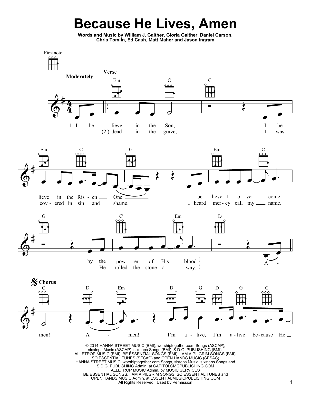 Product gallery: Page 1 of 1 Because He Lives, Amen, Matt Maher