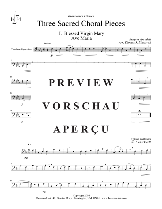 Produktgalerie: Seite 9 von 14 Drei geistliche Choral-Stücke  , , (2xTromp in B/C, Horn in F, Pos)