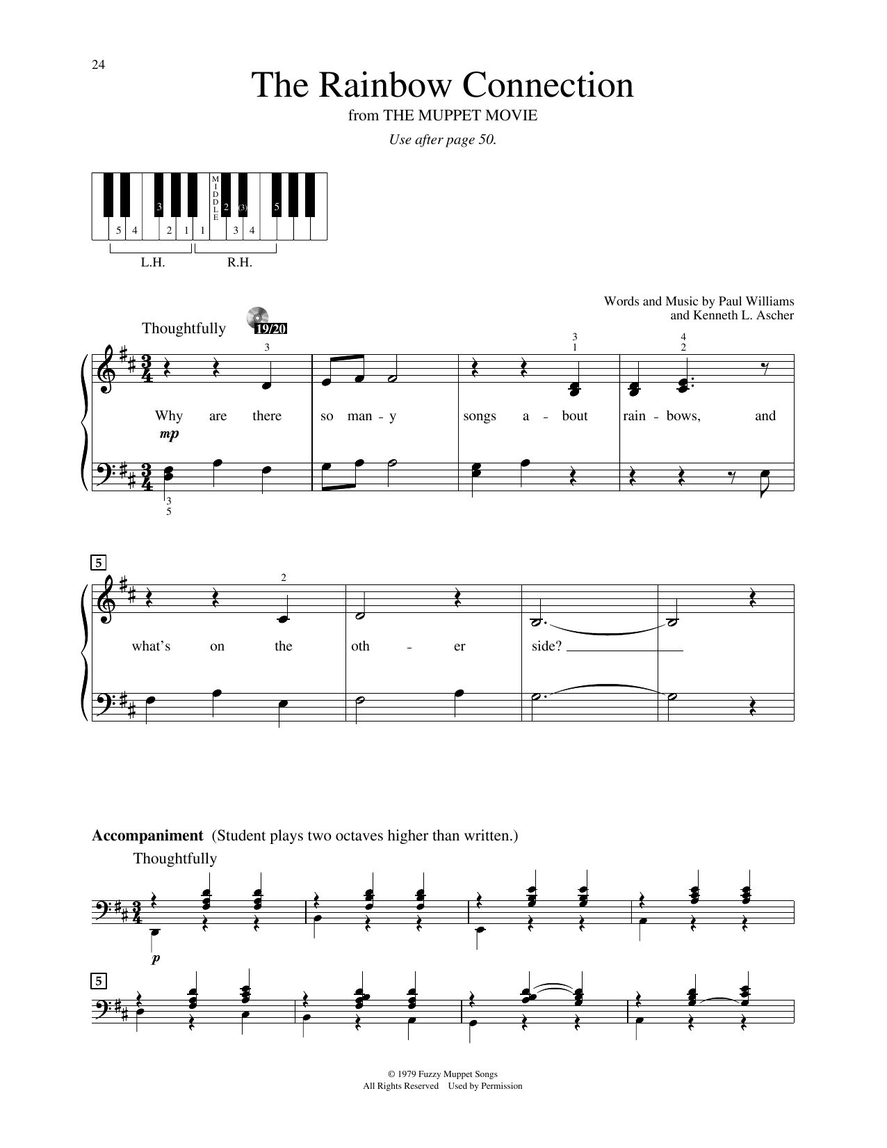 Produktgalerie: Seite 1 von 1 Rainbow Connection (from The Muppet Movie), Kenneth L. Ascher, Klavier