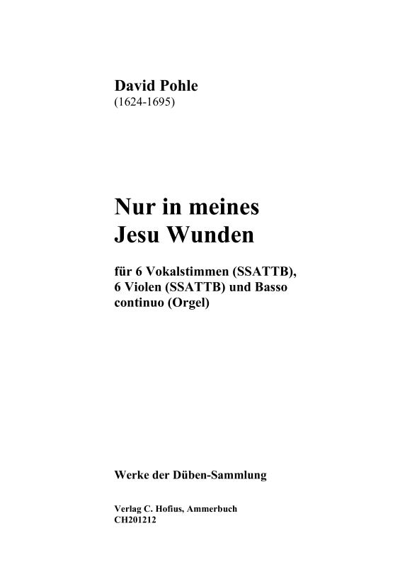 Produktbild zu: Nur in meines Jesu WundenDavid Pohle