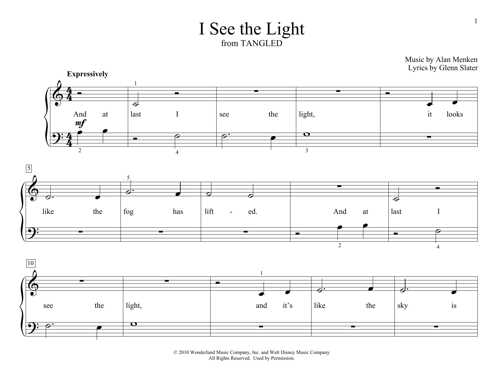 Produktbild zu: I See The Light (from Tangled) (arr. Christopher Hussey)