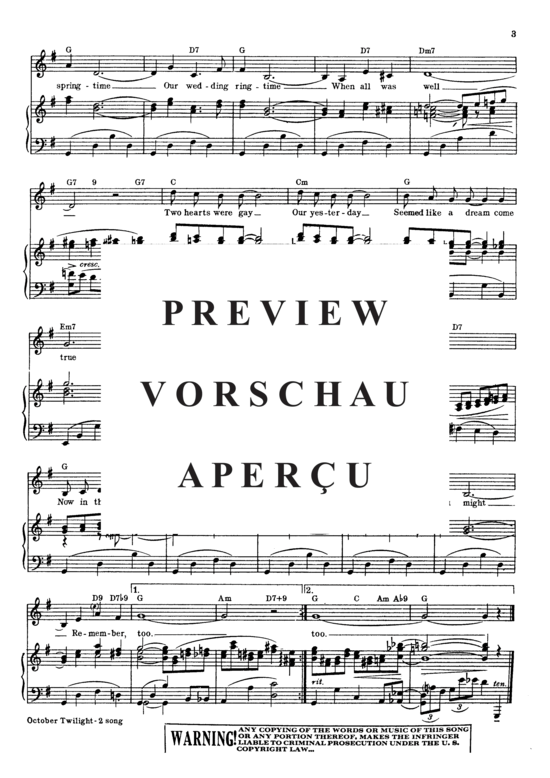 Produktgalerie: Seite 4 von 8 October Twilight , Popular Standard, Klavier und Gesang