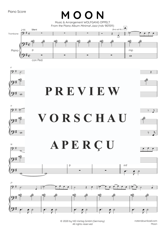 Produktgalerie: Seite 10 von 11 Moon, , Posaune und Klavier - E-Bass und Drum Set optional