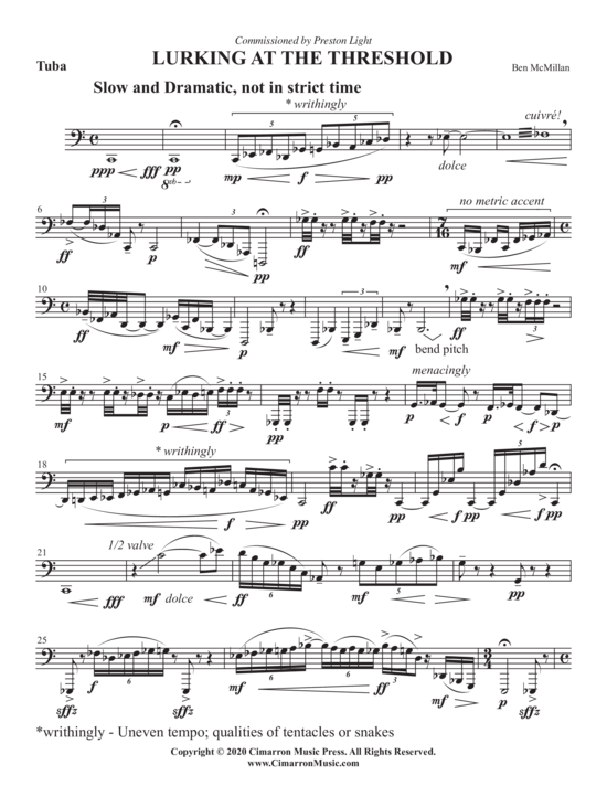 Product picture to: Lurking at the Threshold Ben McMillan