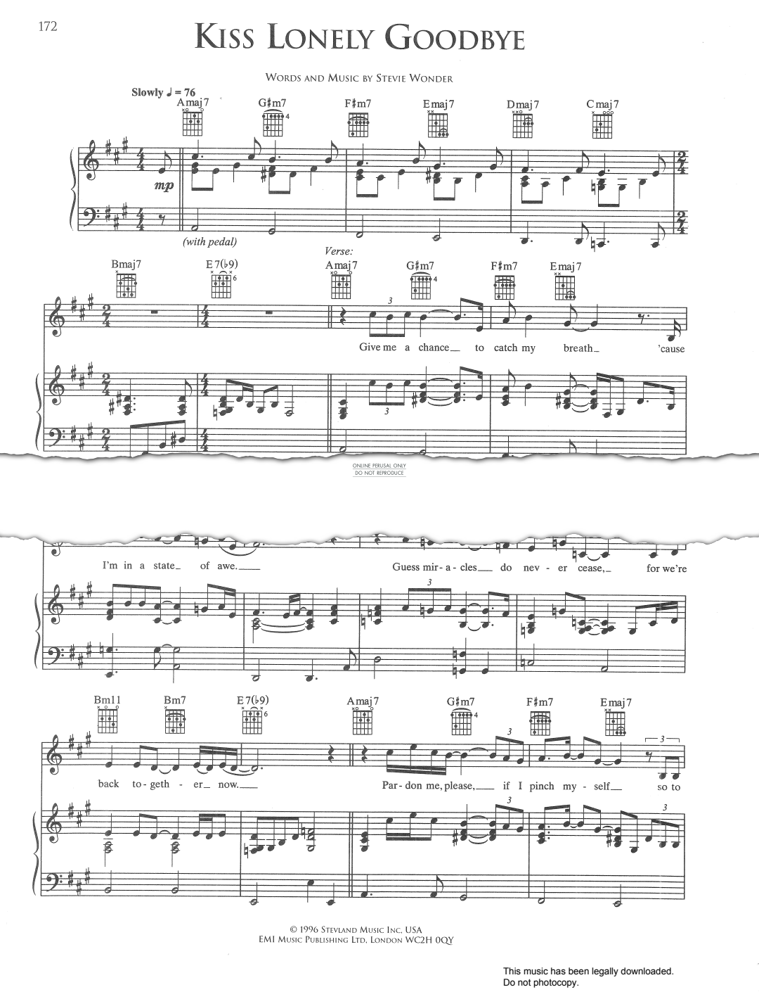 Product gallery: Page 1 of 1 Kiss Lonely Goodbye, Stevie Wonder