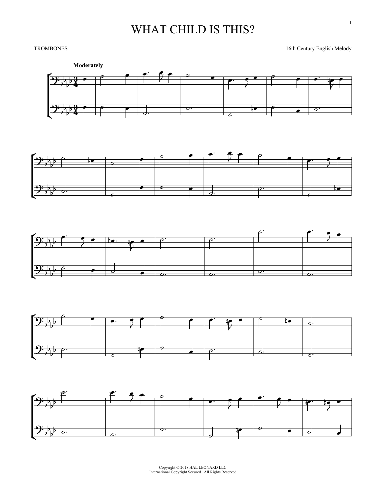 Product gallery: Page 1 of 1 What Child Is This?, 16th Century English Melody