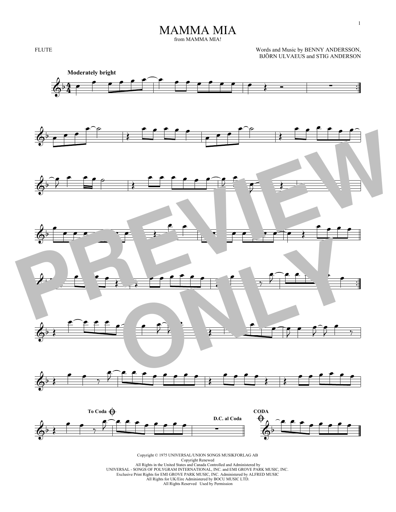 Product gallery: Page 1 of 1 Mamma Mia, ABBA