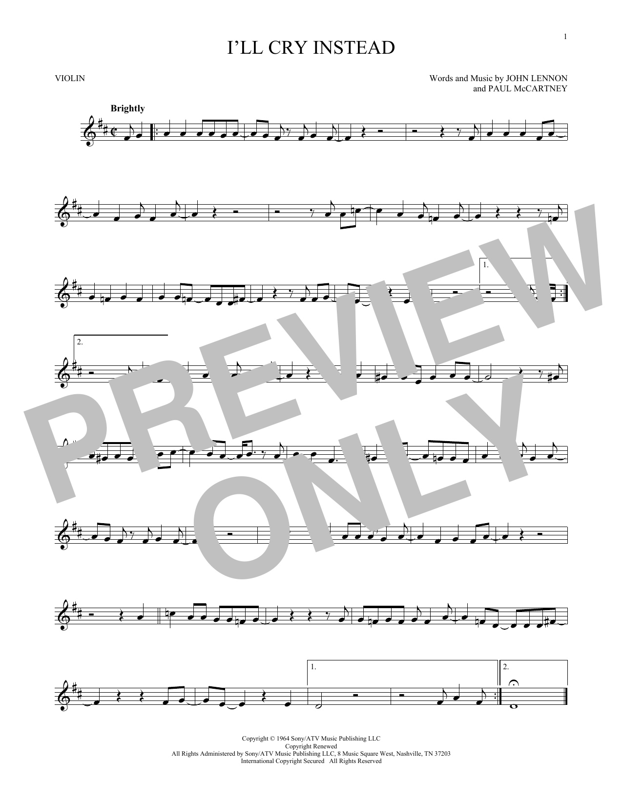 Product gallery: Page 1 of 1 I'll Cry Instead, The Beatles