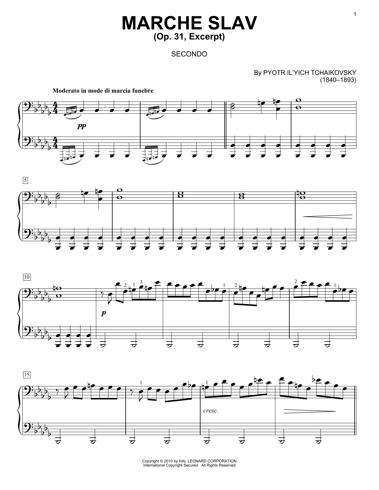Produktbild zu: Marche Slav, Op. 31