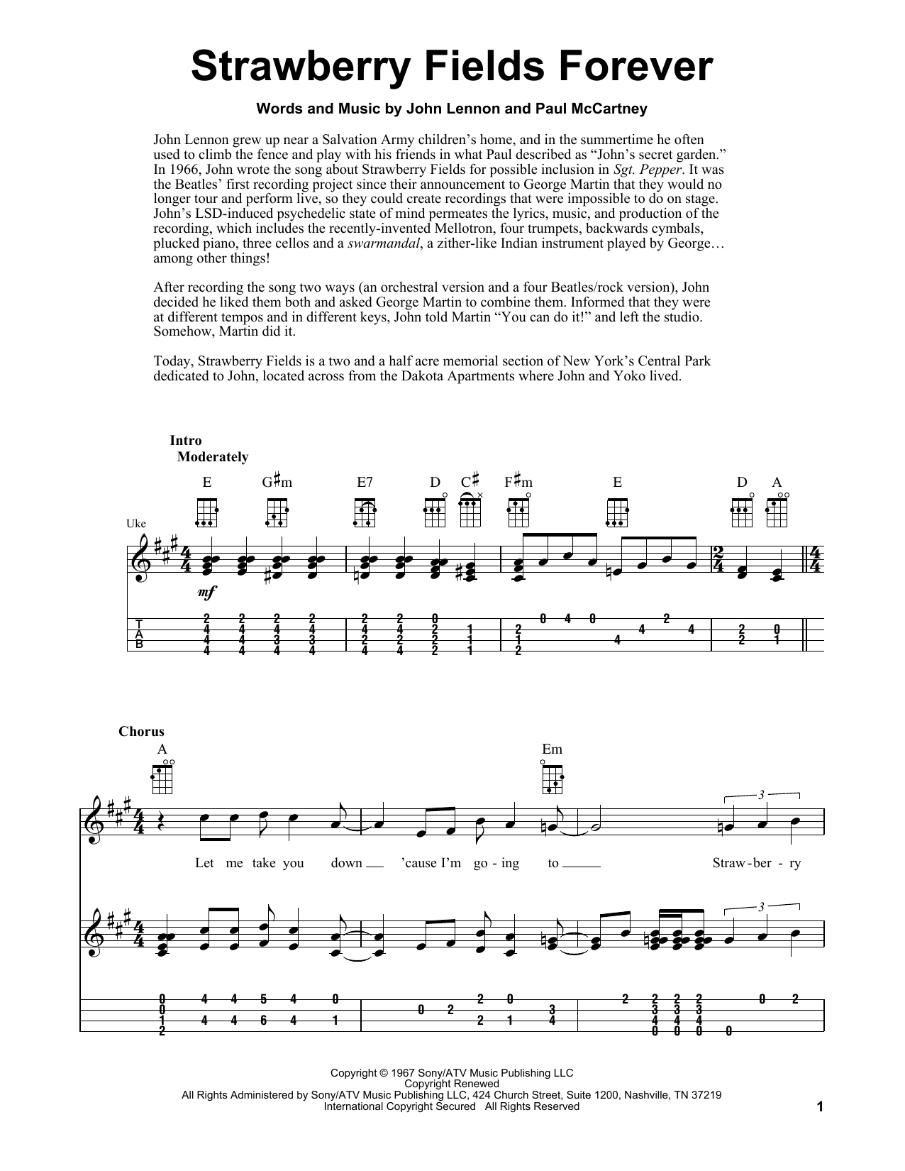 Product gallery: Page 1 of 1 Strawberry Fields Forever, The Beatles