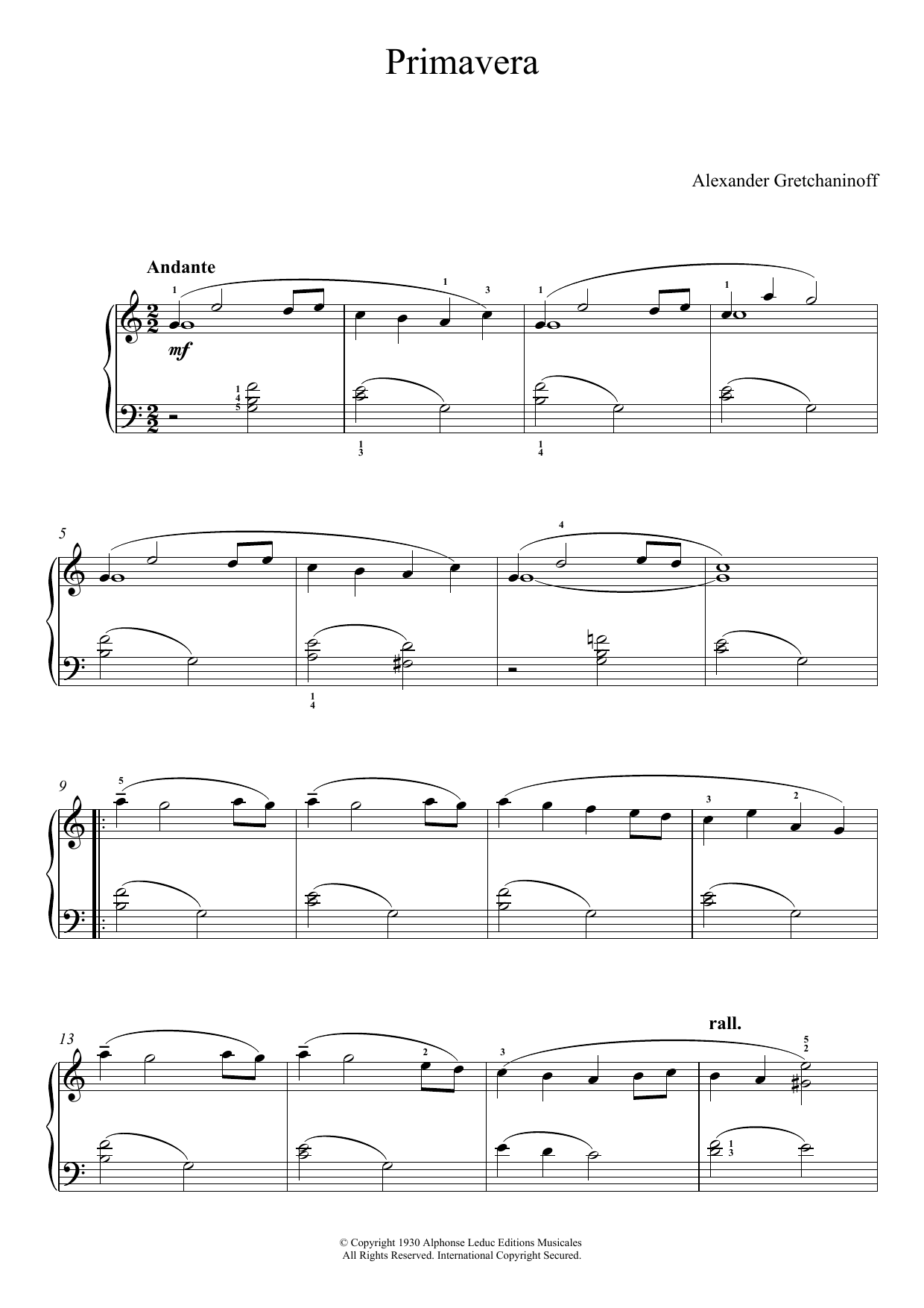 Produktbild zu: Primavera (No. 1 from 'Historiettes')