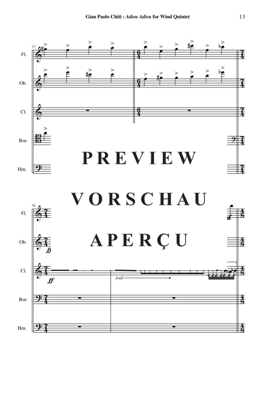 Product gallery: Page 14 of 21 Adieu Adieu , , (flute, oboe, clarinet, bassoon, horn in F)