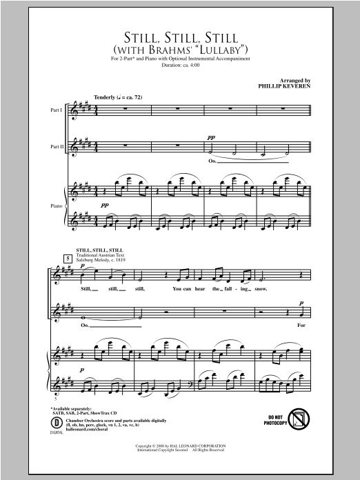 Produktgalerie: Seite 1 von 1 Still, Still, Still (with Brahms Lullaby), Phillip Keveren, Chor