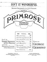 cover: Isn't It Wonderful, George Gershwin, Gesang, Klavier