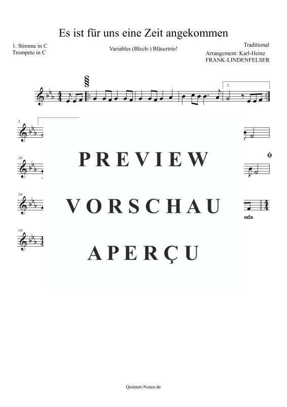 Product gallery: Page 10 of 11 Es ist für uns eine Zeit angekommen, , Brass Trio