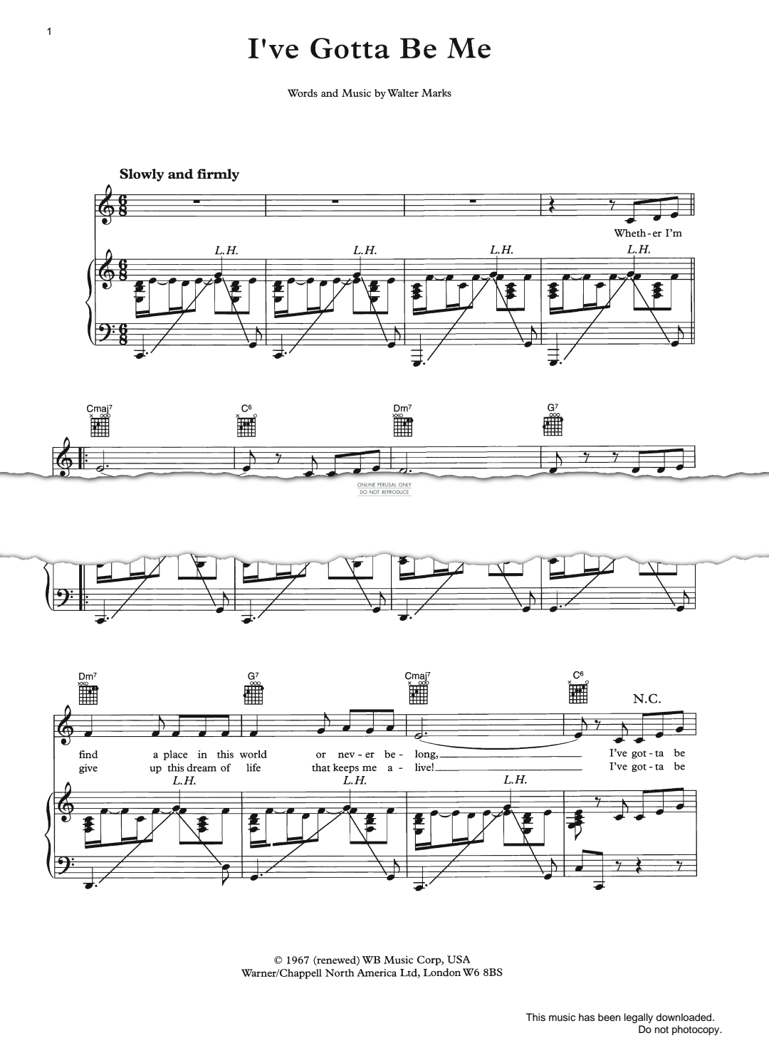 Product gallery: Page 1 of 1 I've Gotta Be Me, Sammy Davis Jr