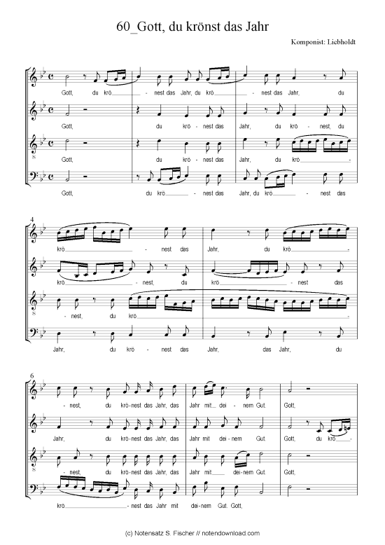Product picture to: Gott, du krönst das Jahr Liebholdt /  Motette über Ps. 65,12