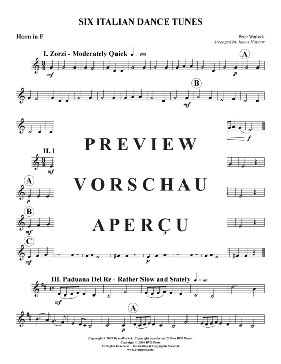 Produktgalerie: Seite 7 von 16 6 Italienische Tanz-Lieder, , (2xTrompete in B, Horn in F, Posaune)