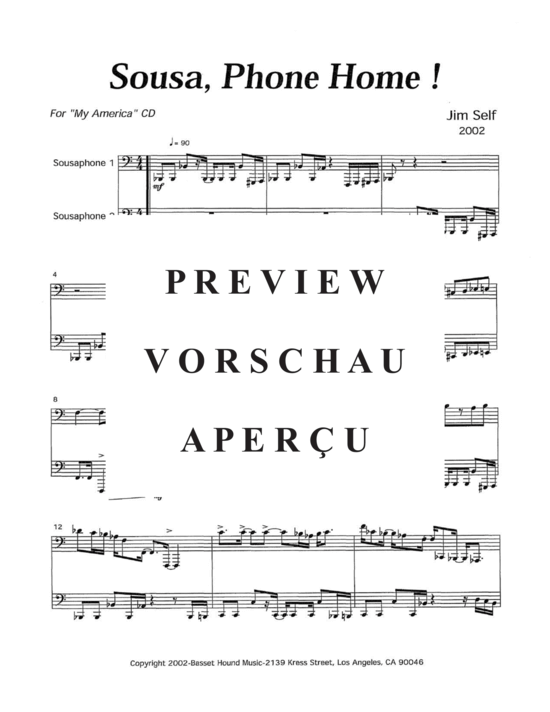 Produktgalerie: Seite 4 von 21 Sousa, Phone Home! , , (Sousaphon/Tuba Duett + opt. Percussion)