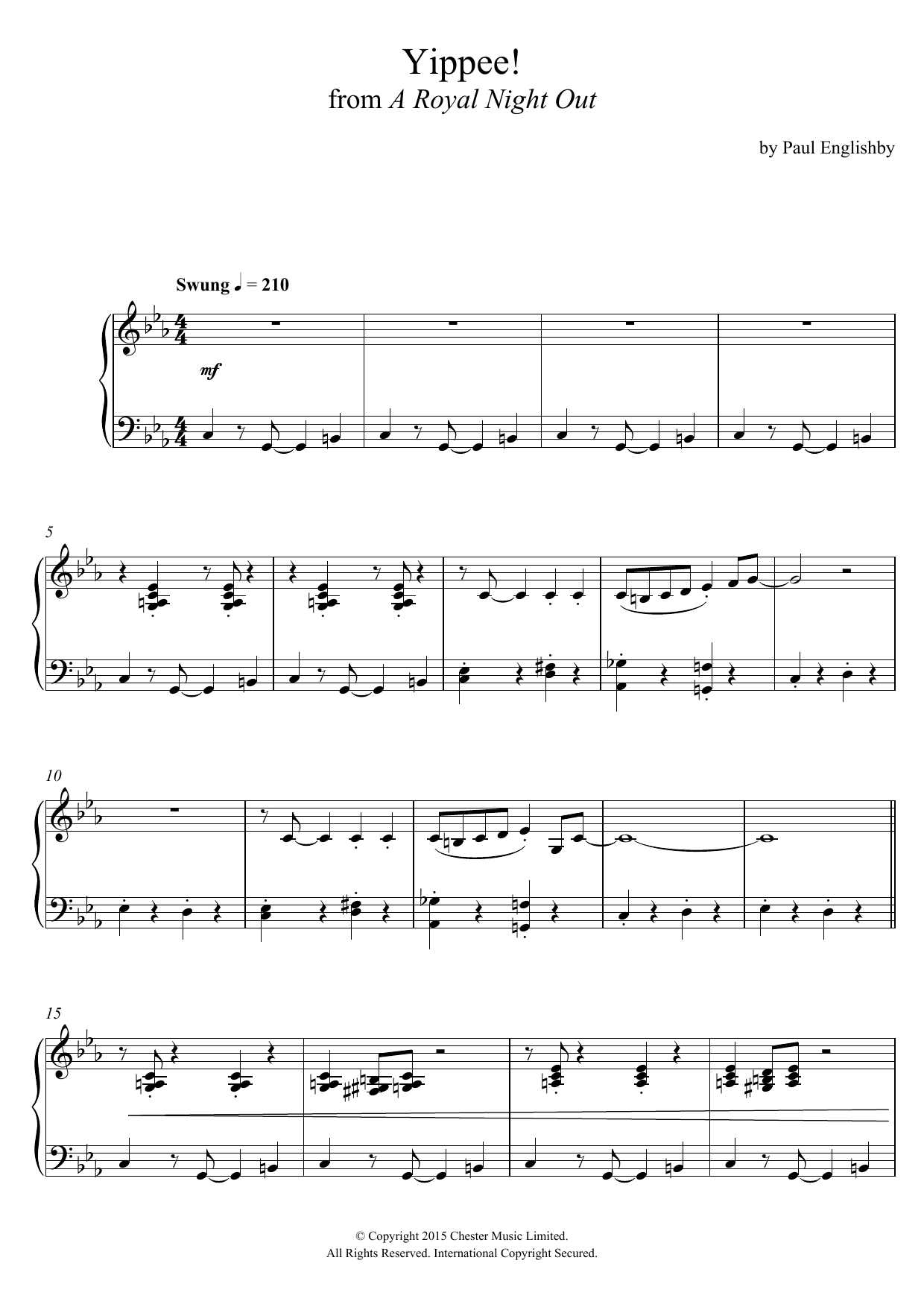 Produktbild zu: Yippee! (From 'A Royal Night Out')