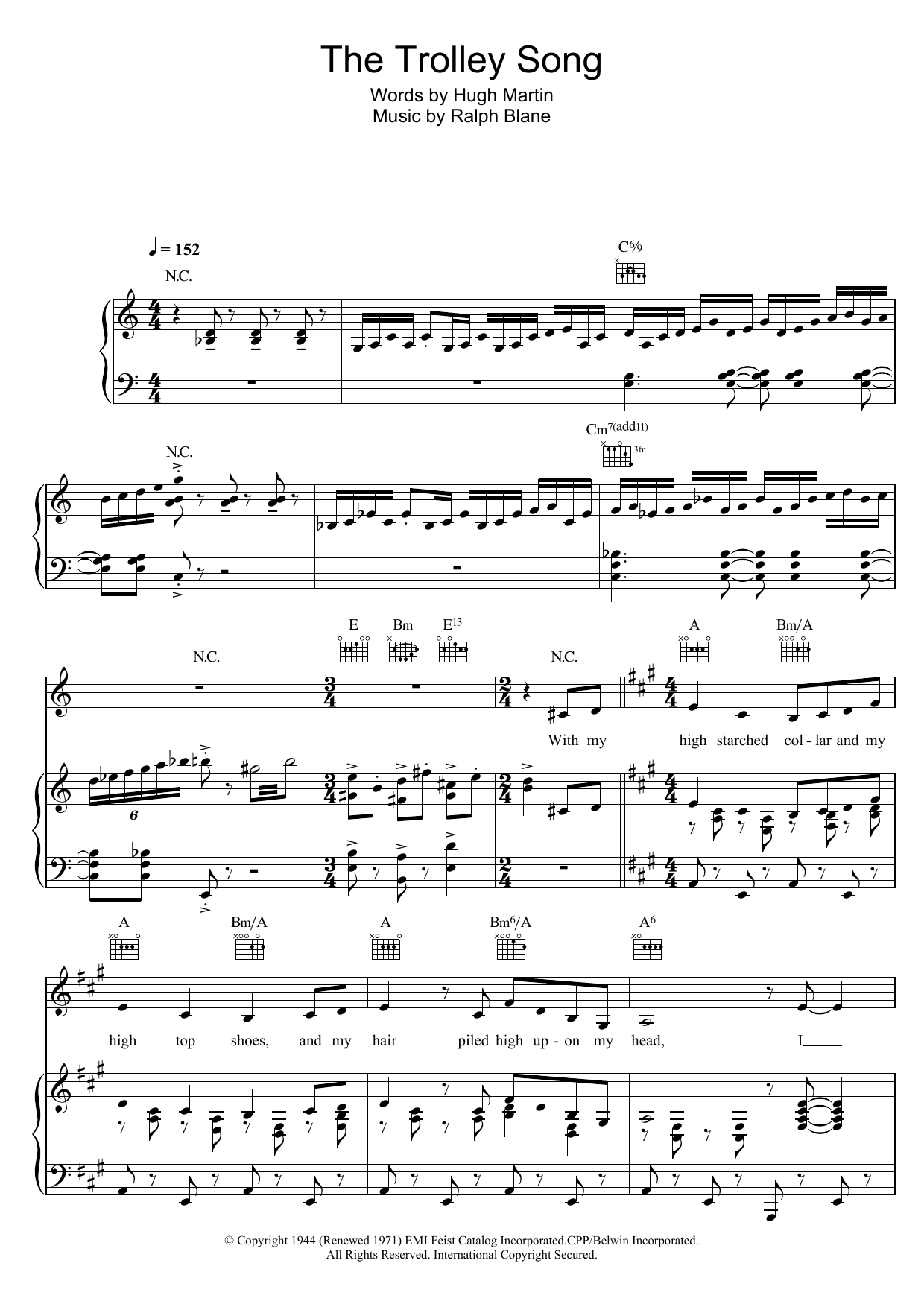 Produktbild zu: The Trolley Song (from 'Meet Me In St. Louis')