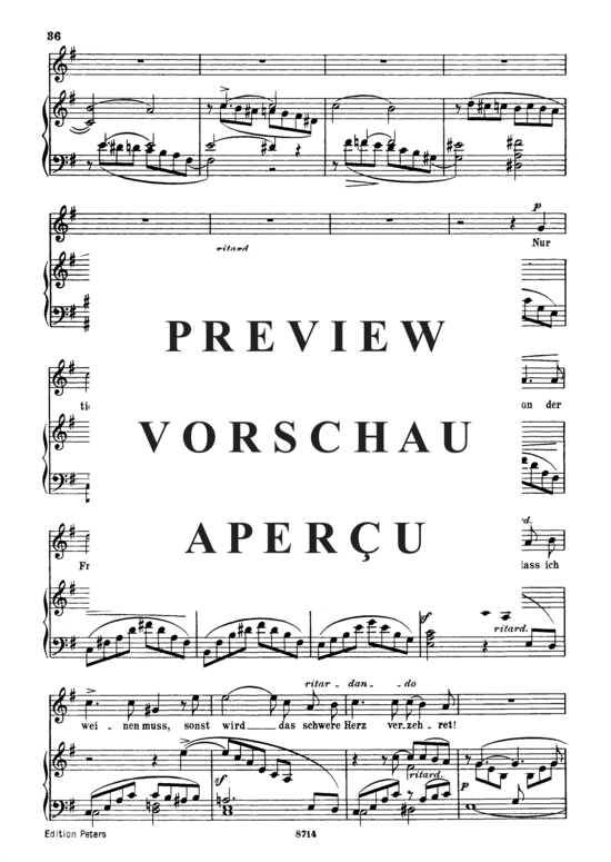 Product gallery: Page 4 of 5 Aus den hebräïschen Gesängen, Op.25 No.13, , Medium Voice and Piano