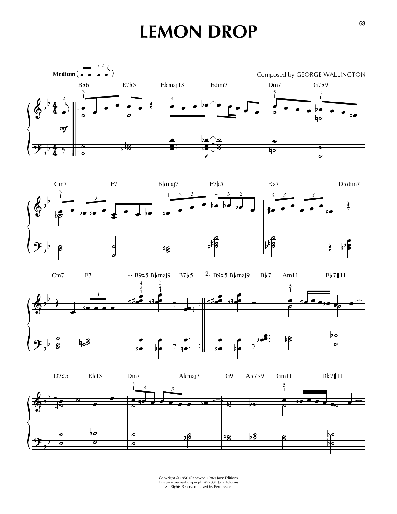 Produktgalerie: Seite 1 von 1 Lemon Drop, George Wallington, Klavier