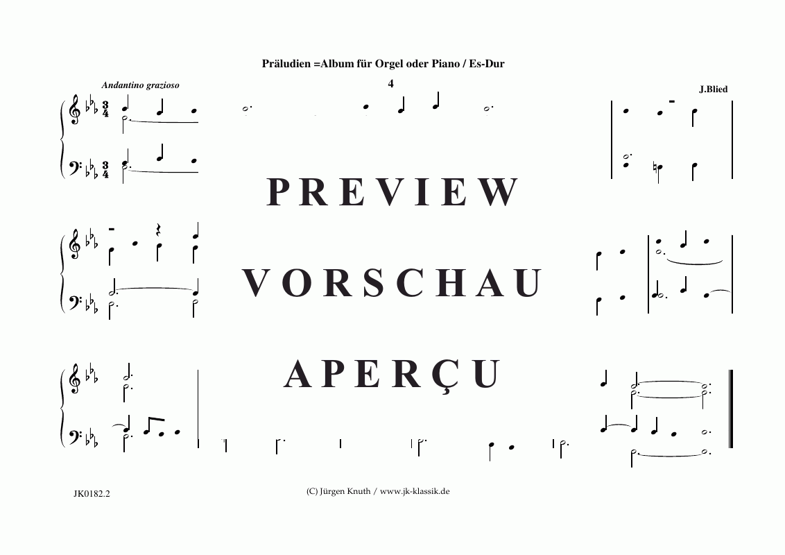 Produktgalerie: Seite 3 von 11 Präludien Es-Dur , , (Orgel/Klavier Solo)