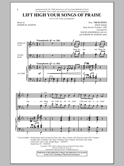 Produktbild zu: Lift High Your Songs Of Praise
