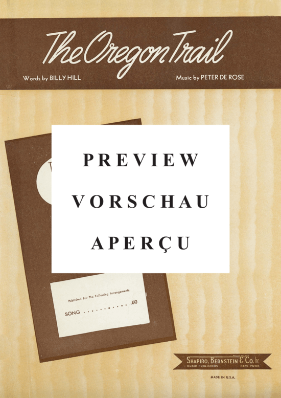 Produktgalerie: Seite 2 von 8 The Oregon Trail , Popular Standard, Klavier und Gesang