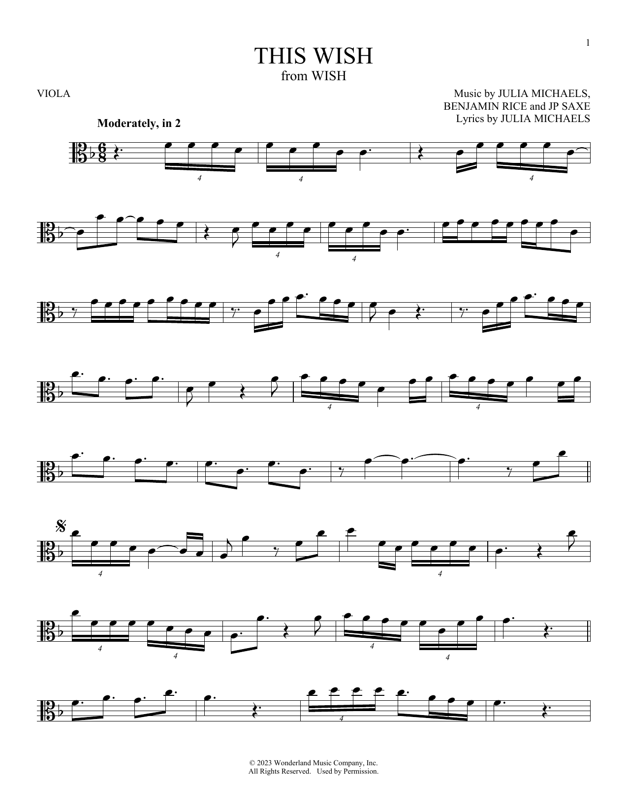 Product gallery: Page 1 of 1 This Wish (from Wish), Julia Michaels