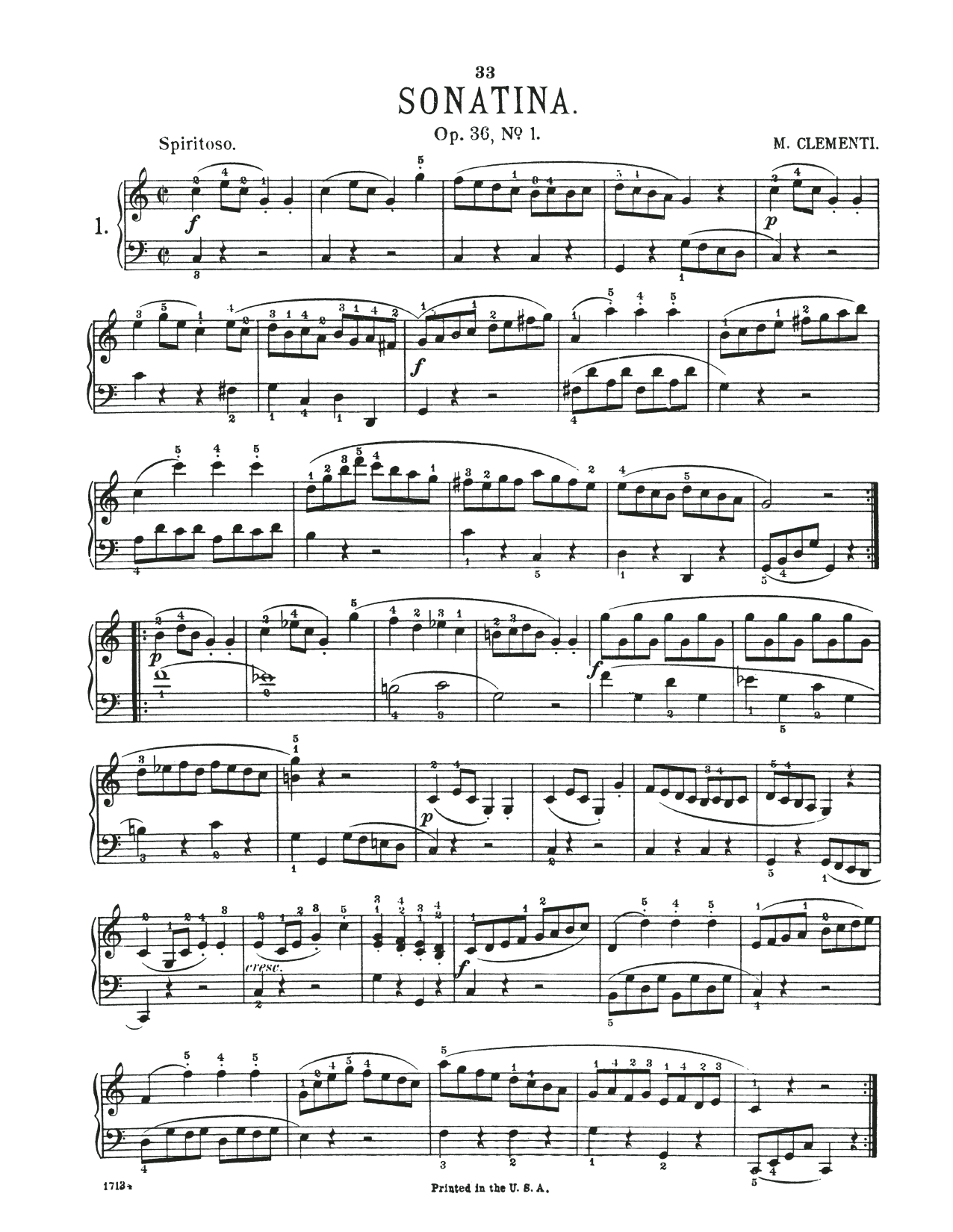 Product picture to: Sonatina In C Major, Op. 36, No. 1