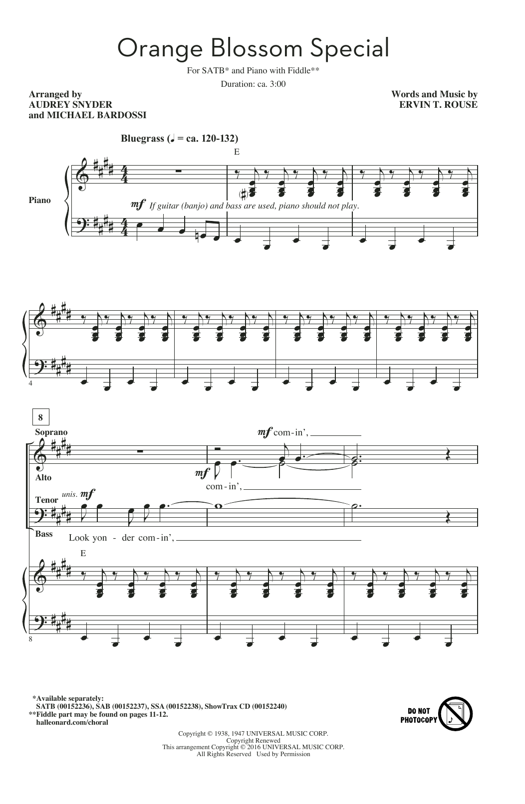 Produktgalerie: Seite 1 von 1 Orange Blossom Special, Audrey Snyder, Chor
