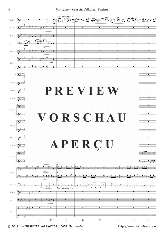 Product gallery: Page 9 of 11 Variationen über ein Volkslied, , (large wind orchestra)