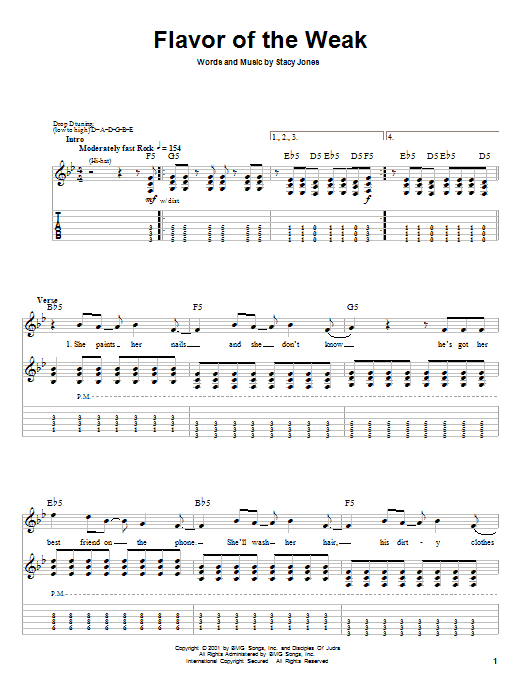 Produktgalerie: Seite 1 von 1 Flavor Of The Weak, American Hi-Fi, Gitarre