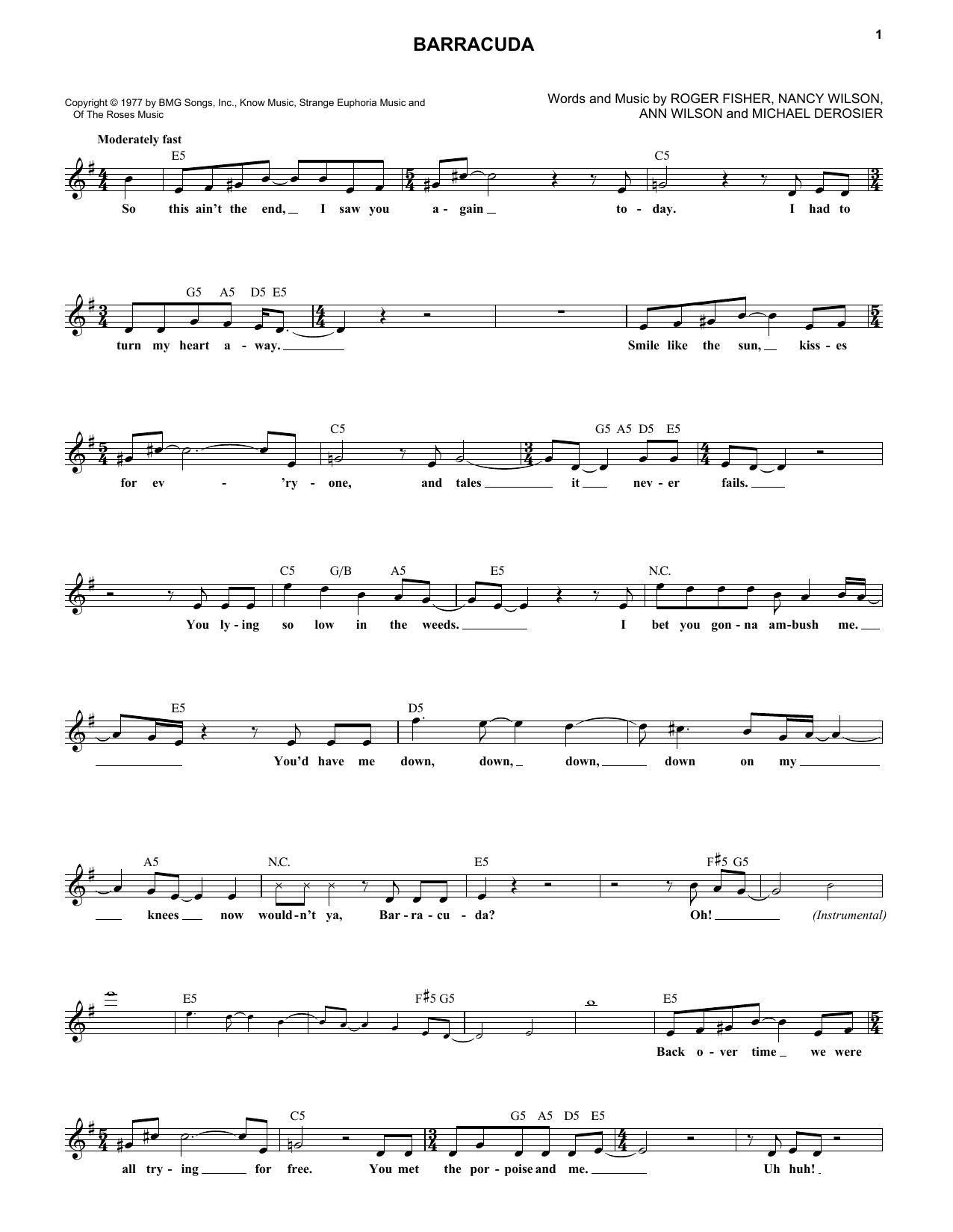 Produktgalerie: Seite 1 von 1 Barracuda, Heart, Melodieinstrument