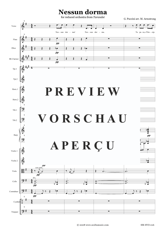 Produktgalerie: Seite 4 von 11 Nessun Dorma, , Tenor Solo und Orchester