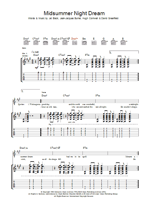 Produktgalerie: Seite 1 von 1 Midnight Summer Dream, The Stranglers, Gitarre