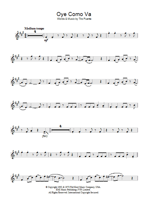 Produktgalerie: Seite 1 von 1 Oye Como Va, Santana, Melodieinstrument