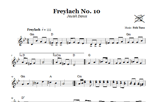 Product gallery: Page 1 of 1 Freylach No. 10 (Jewish Dance), Folk Tune