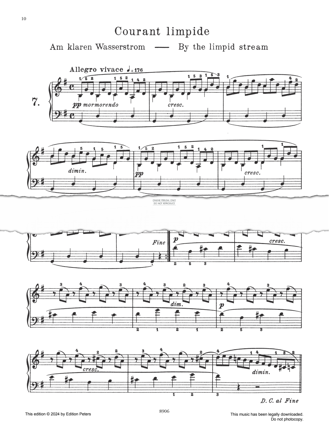 Produktbild zu: Courant Limpide Op. 100 No. 7