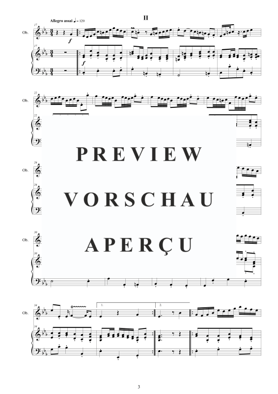 Produktgalerie: Seite 4 von 11 Oboensonate c-Moll, , Oboe und Cembalo