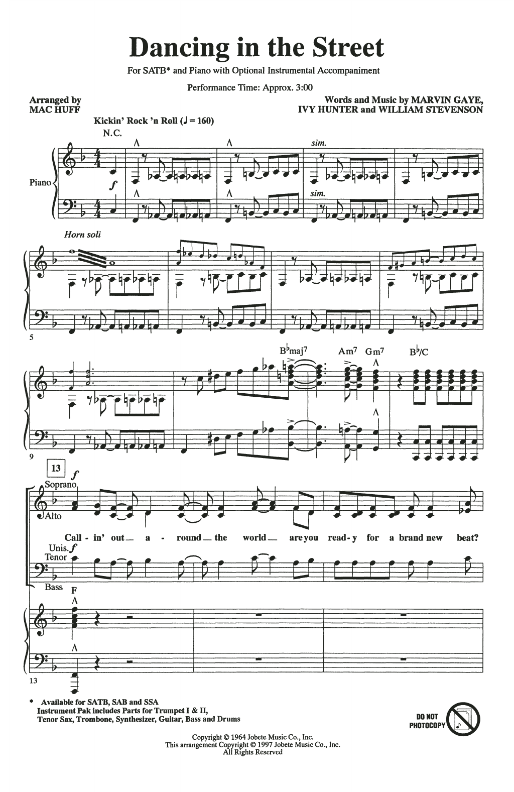 Produktgalerie: Seite 1 von 1 Dancing In The Street (arr. Mac Huff), Martha & The Vandellas, Chor