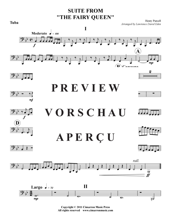 Produktgalerie: Seite 16 von 17 Suite aus "Fairy Queen" , , (Blechbläserquintett)