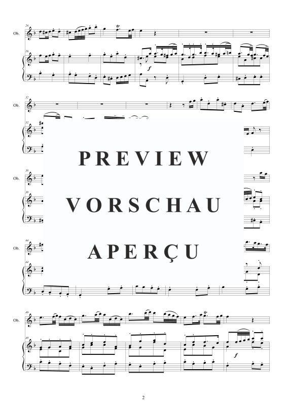 Produktgalerie: Seite 3 von 11 Oboe Concerto No.2 in D-Moll Op.9, , Oboe Solo und Klavier/Cembalo
