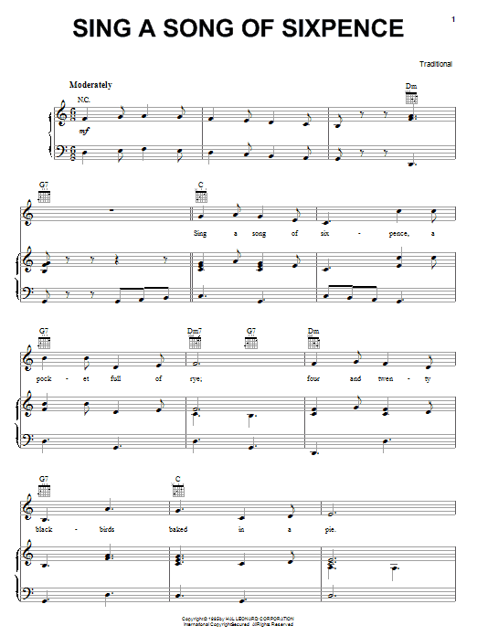 Product picture to: Sing A Song Of Sixpence